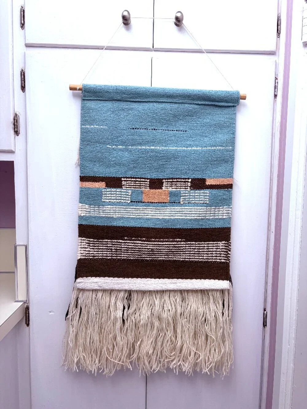NWOT Handmade One-of-a-Kind Woven Wall Hanging Boho Textile Art